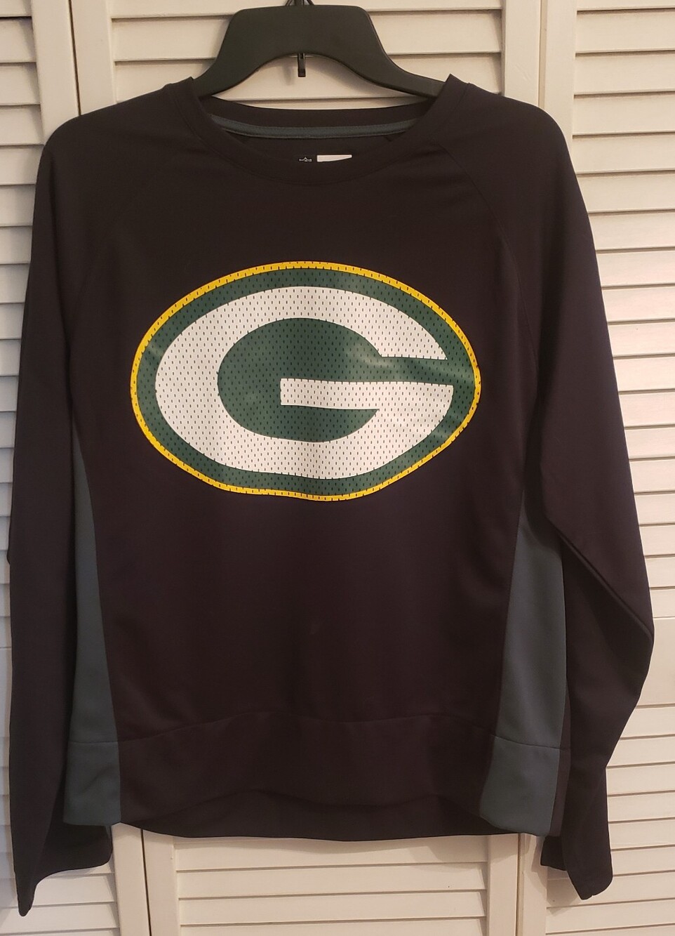 Team Apparel Black NFL Crewneck with Green Trim